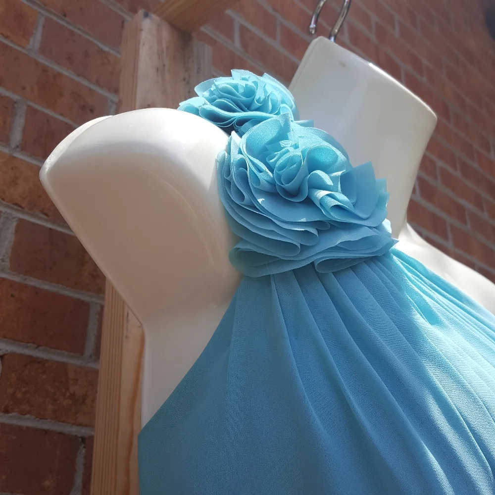 Floral Detailed One Shoulder Chiffon Dress DAVID'S  Spa - Picture 6 of 16